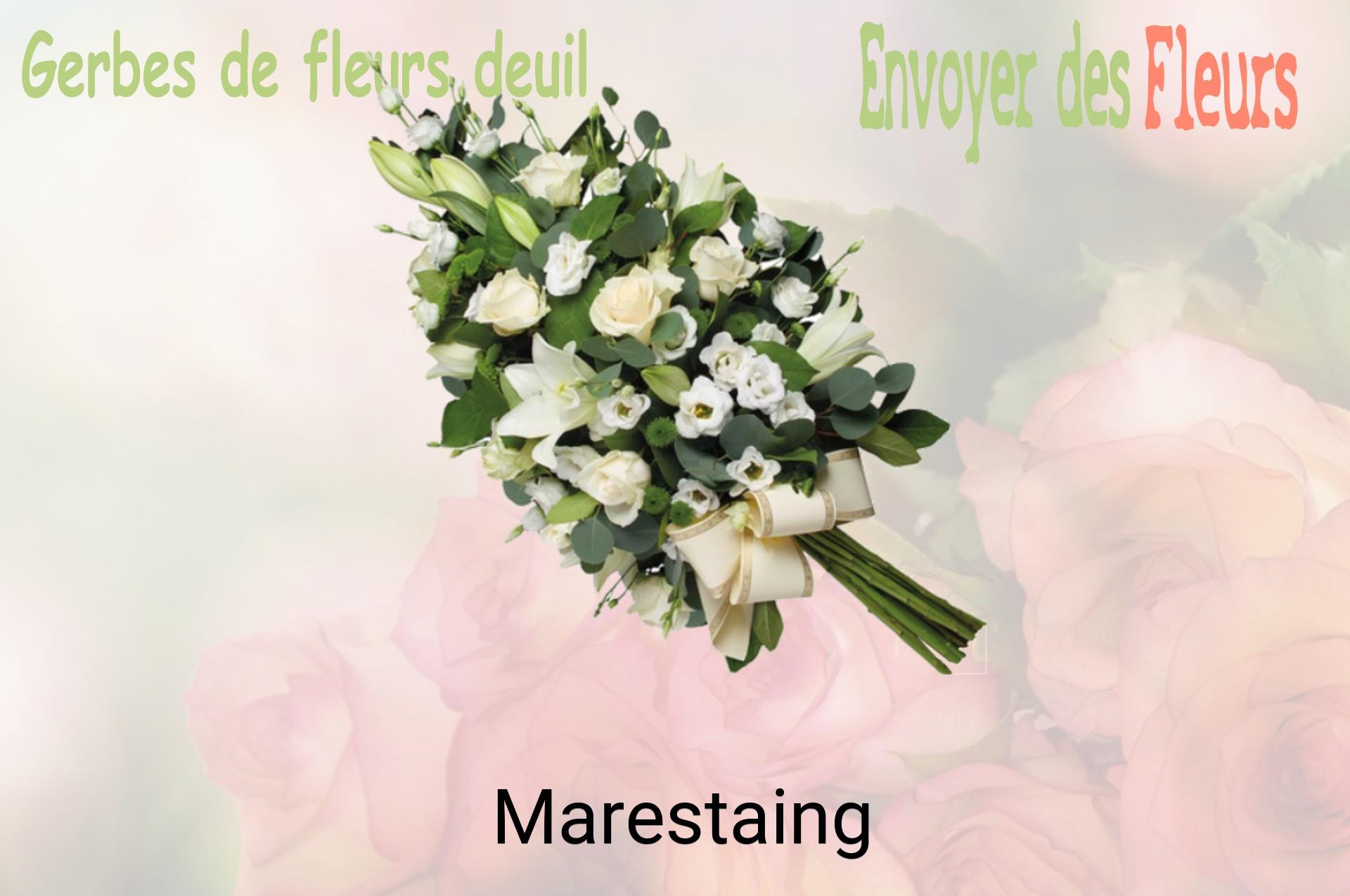 Gerbe de fleurs de deuil livrée à Marestaing